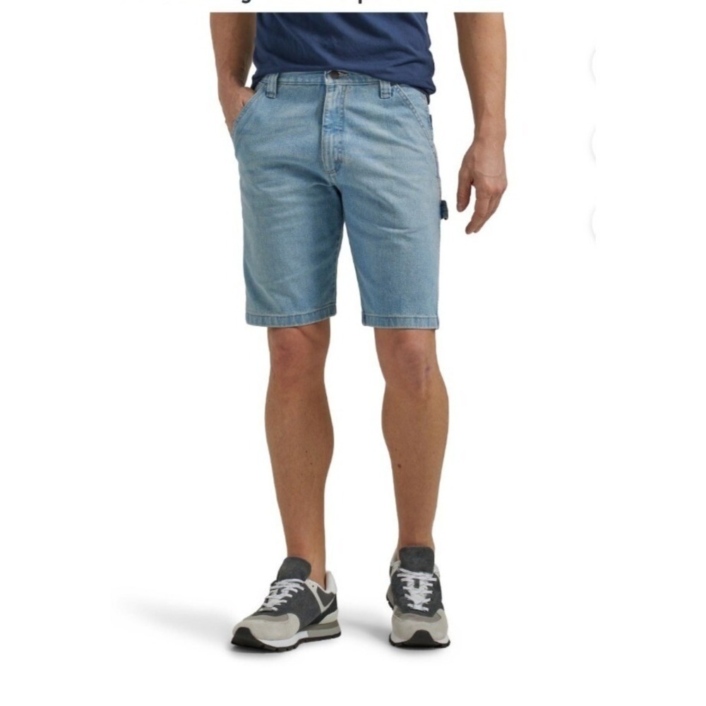 Wrangler Denim Carpenter Shorts Big Mens 42 Light Wash Antique Indigo NWT